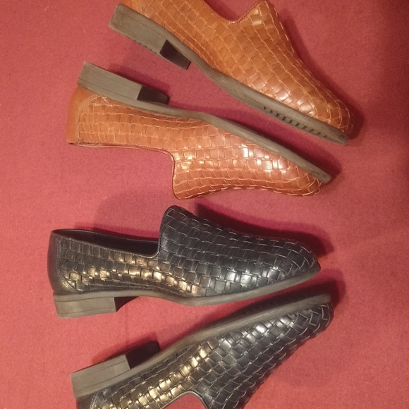 Bass REGINA Woven Leather Slip On Loafers • 7-1/2 - Picture 4 of 9